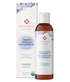 Shoosha Organic Calm Baby Calendula Oil French Lavender