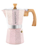 GROSCHE Milano Blush Pink Stone Stovetop Espresso Maker 6 Cup