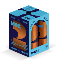 MOX Alcohol Free Mocktails MOX 2 Gin Blueberry Elderberry Flower Ginger