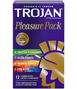 Trojan Pleasure Pack Stimulating Variety Pack of Lubricated Latex Condoms