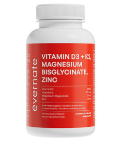 Evernate Bone, Muscle & Immune Vitamin D3, K2, Magnesium & Zinc