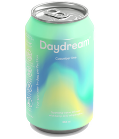 Daydream Cucumber Lime Sparkling Water Infused with Hemp & Adaptogens