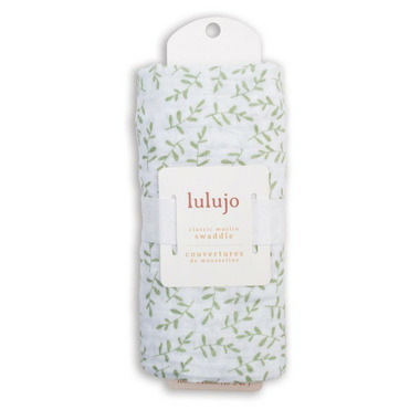 Lulujo Baby Cotton Muslin Swaddle Blanket, My Giraffe, 47 X