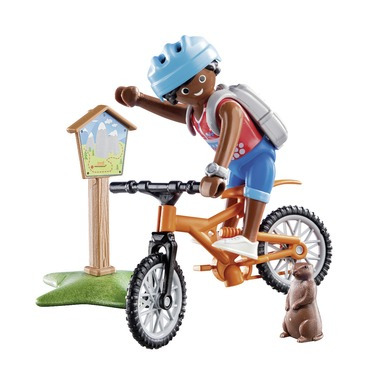 bike helmet playmobil Cruising in style Brooklyn Barbie bikes along the beachBarbie from Brooklyn is cruising through Malibu on her bike with a refreshing drink and a look thats totally wow Buy Playmobil Special Plus Mountain