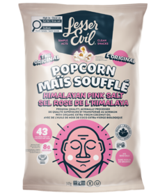 LesserEvil Organic Popcorn Himalayan Pink Salt