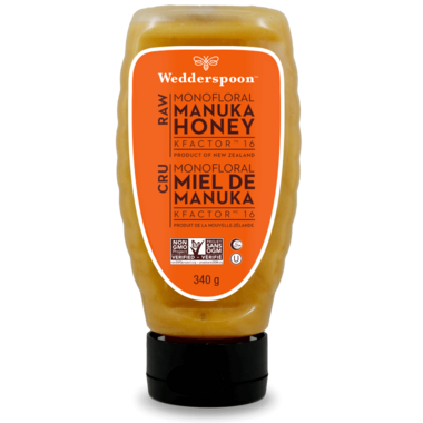 Wedderspoon Raw Monofloral Manuka Honey KFactor 16 Squeeze Bottle Wedderspoon Raw Monofloral Manuka Honey KFactor 16 Squeeze Bottle