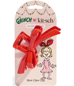 image of Kitsch x The Grinch Bow Claw Clip Red with sku:340905