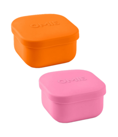 OmieLife OmieSnack Container Orange and Pink Bundle