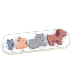 Vilac 1, 2, 3 and 4 Animals Early Learning Puzzle
