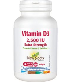 New Roots Herbal Vitamin D3 2,500IU Extra Strength