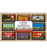 Melissa & Doug Wooden Train Cars