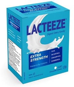 Lacteeze Extra Strength Fast Relief from Lactose Intolerance Symptoms