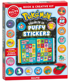 Klutz Pokemon Color-In 3D Puffy Stickers Book & Creative Set