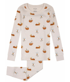 Petit Lem PJ Set Light Pink with Pumpkin Spice Print