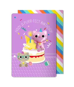 Pango Birthday Cat Magnet Card