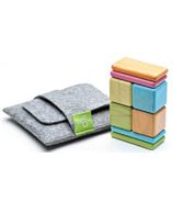 Tegu Original Pocket Pouch Magnetic Wooden Block Set Tints