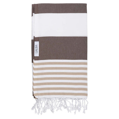 Buy Lualoha Turkish Towel Striped Goodness Brown & Sand at Well.ca ...