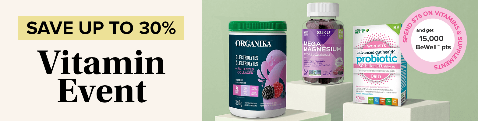 Save up to 30% on the Vitamin Event