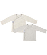 Nest Designs Basics Cotton Ribbed Kimono Long Sleeve T-Shirt Dark Grey