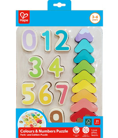 image of Hape Toys Puzzle Colors & Numbers with sku:335369