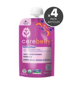 Cerebelly Organic Sweet Potato Banana Blueberry Smoothie Bundle