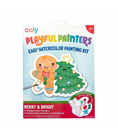 Ooly Playful Painters Easy Watercolor Painting Kit Merry & Bright