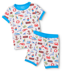 Hatley Bamboo Short Pajama Set Painted Seascape