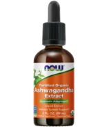 NOW Supplements Extrait liquide d'Ashwagandha biologique