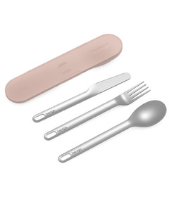 image of Bentgo Stainless Steel Utensil Set Rose with sku:285283