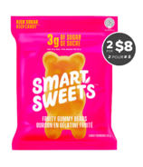 SmartSweets Fruity Gummy Bears Pouch 2 for $8