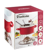 Trudeau 3-In-1 Enamel Fondue Set Red