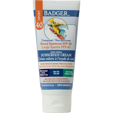 badger spf 40 sport clear zinc sunscreen