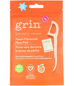 Grin Floss Picks Peach Flavoured