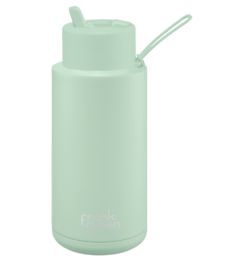 frank green Ceramic Reusable Bottle with Flip Straw Lid Mint Gelato