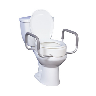 Drive Medical Premium Raised Toilet Seat with Removable Arms Drive Medical Premium Raised Toilet Seat with Removable Arms