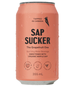 Sapsucker Grapefruit One Sparkling Water Sweetened with Organic Maple Sap