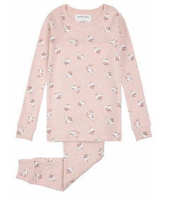 Petit Lem PJ Set Light Pink with Skates Print