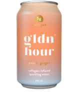 Gldn Hour Collagen Infused Sparkling Water Peach Ginger