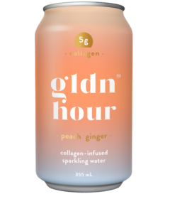 Gldn Hour Collagen Infused Sparkling Water Peach Ginger