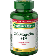 Nature's Bounty Calcium Magnésium Zinc 
