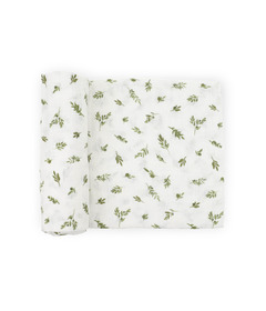Little Unicorn Organic Cotton Muslin Swaddle Single Olive Branch