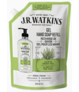 J.R. Watkins gel savon au aloe et thé vert pour les mains pochette de recharge