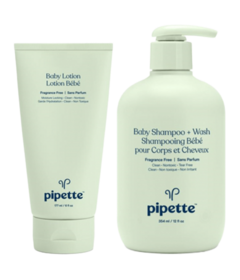 Pipette Baby Shampoo + Wash and Lotion Fragrance Free Bundle