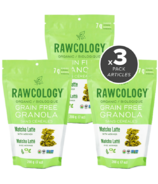 Rawcology Granola sans céréales, matcha latté, paquet de 3