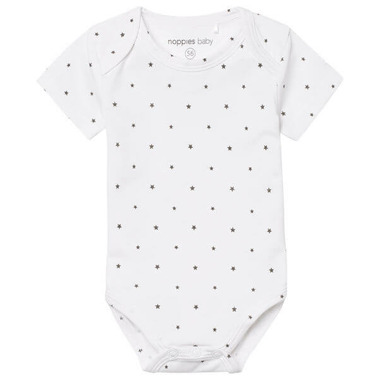 Noppies Short Sleeve Onesie White Noppies Short Sleeve Onesie White