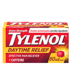 Tylenol Extra Strength Daytime Relief + Caffeine Tablets 