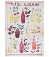 Now Designs Wine Aromas Lingette à vaisselle en coton imprimée