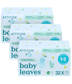 ATTITUDE Couches jetables sans parfum, paquet 1-2