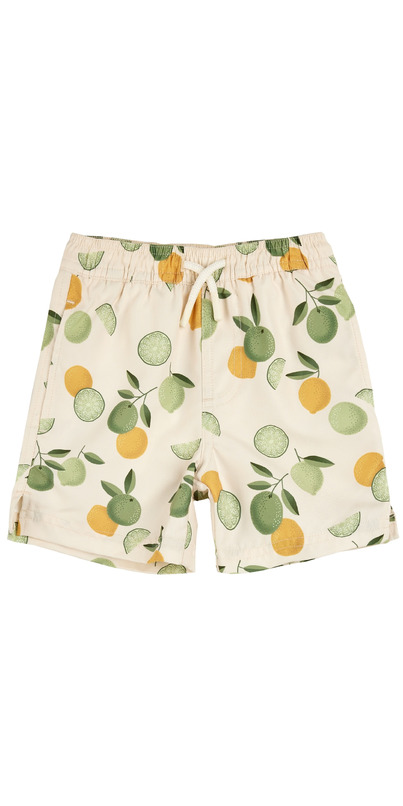 Petit Lem L/S Frilled Swimsuit - Oranges & Cream