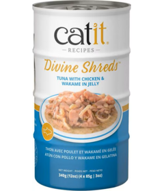 Catit Divine Shreds Tuna with Chicken & Wakame in Jelly